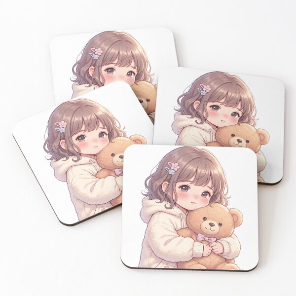 Item preview, Kawaii Teddy Hug Kid – Cute Cozy Anime Aesthetic designed and sold by krishna-artdesigns.
