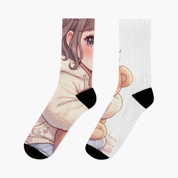 Item preview, Kawaii Teddy Hug Kid – Cute Cozy Anime Aesthetic designed and sold by krishna-artdesigns.