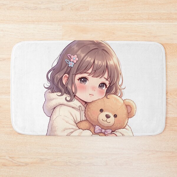 Item preview, Kawaii Teddy Hug Kid – Cute Cozy Anime Aesthetic designed and sold by krishna-artdesigns.