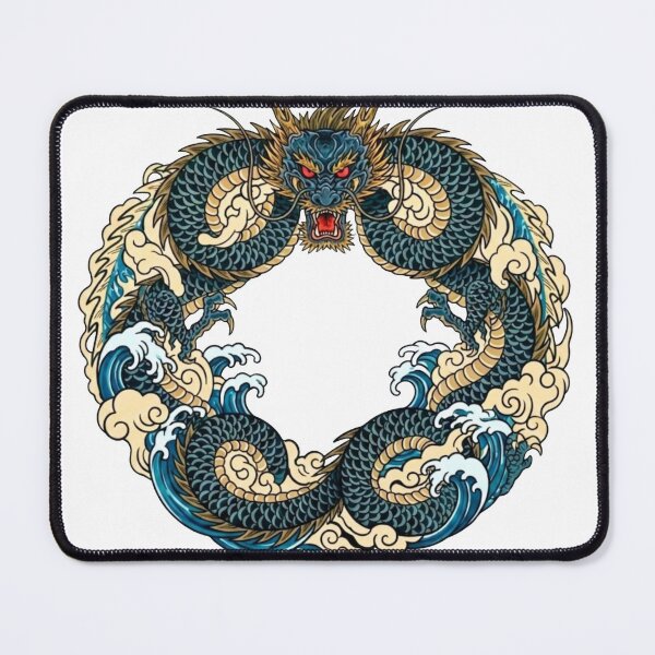 Item preview, #9 Seiryu | Blue Dragon | Circle Wave | FUJIYAMA-JAPAN-WORKS designed and sold by FUJIYAMA-JAPAN-WORKS.
