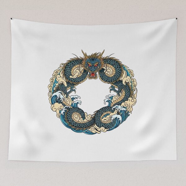 Item preview, #9 Seiryu | Blue Dragon | Circle Wave | FUJIYAMA-JAPAN-WORKS designed and sold by FUJIYAMA-JAPAN-WORKS.