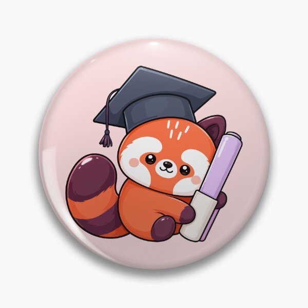 Item preview, Kawaii Graduation Cartoon - Cute Graduate Red Panda designed and sold by RedpandasMerch.