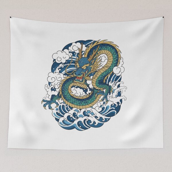 Item preview, #7 Seiryu | Blue Dragon | Rough Waves | FUJIYAMA-JAPAN-WORKS designed and sold by FUJIYAMA-JAPAN-WORKS.
