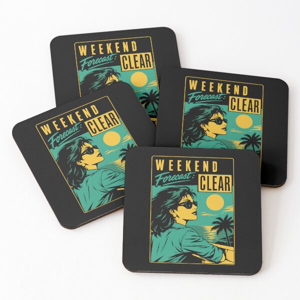 Item preview, Weekend Forecast Clear Retro Beach Sunset - Vintage Pop Art Comic Aesthetic designed and sold by wmhtees.