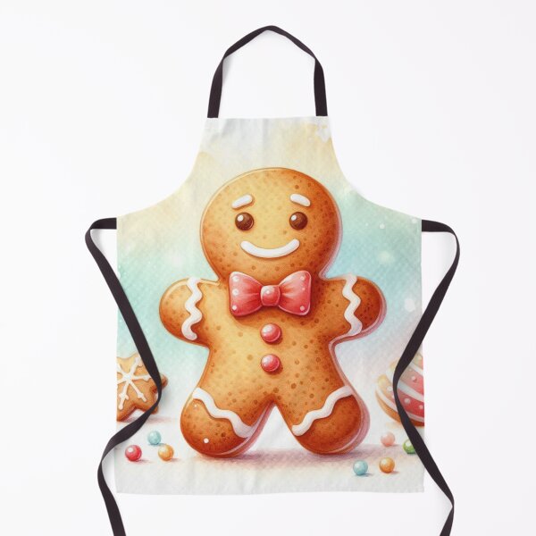 Item preview, Cute Gingerbread Man Cookie with Bow Tie - Christmas Watercolor Art designed and sold by Pioneer Spirit Market.