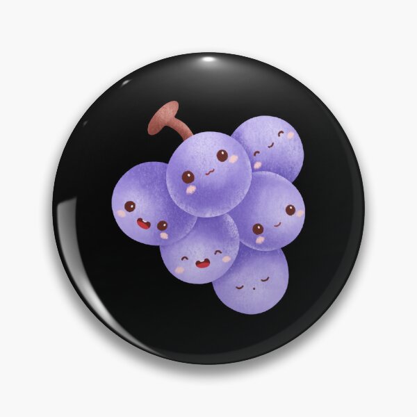 Item preview, Cute Chibi Grape Sticker – Adorable Kawaii Grape Cluster Watercolor Character designed and sold by FestivityFinds.