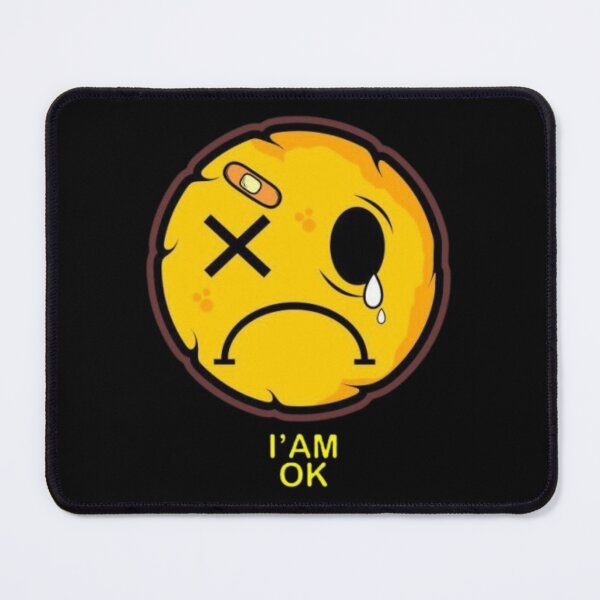 Item preview, I’m OK Sad Emoji – Funny Emotional Cartoon Face Sticker designed and sold by BlueHillsJanot.