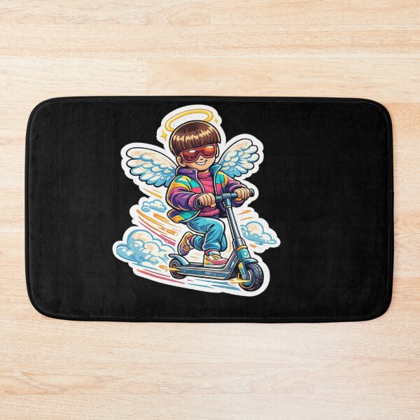 Item preview, Life Goes On Scooter Angel Retro Cartoon Sticker . designed and sold by  TrendForge.