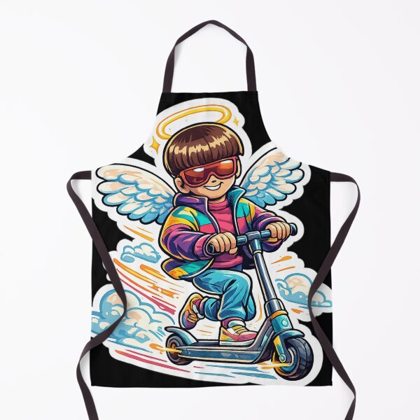Item preview, Life Goes On Scooter Angel Retro Cartoon Sticker . designed and sold by TrendForge.