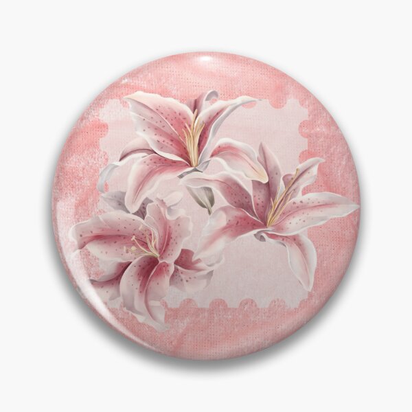 Item preview, Pink Velvet Lily Botanical Flower designed and sold by SHAN-NO.