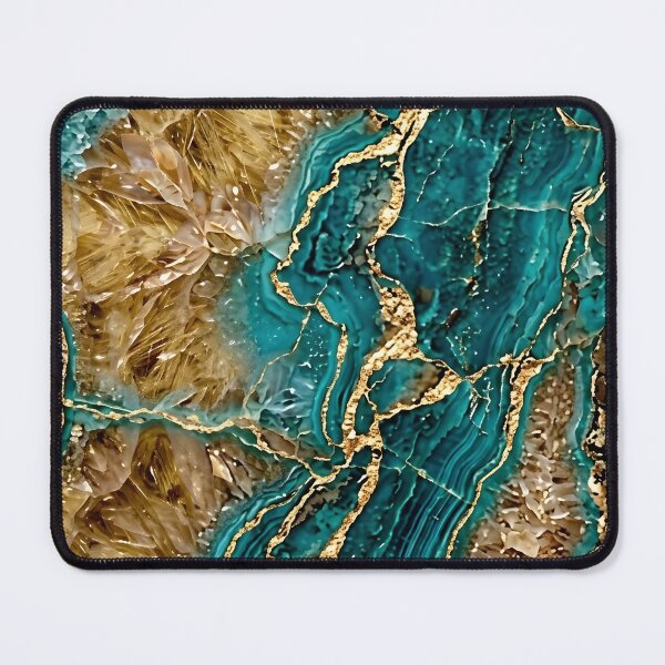 Item preview, Teal and Gold Marble Quartz phone case designed and sold by PrettyfulStuff.