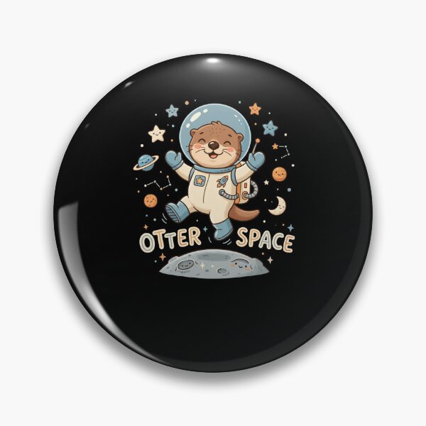 Item preview, Cute Otter Space Astronaut Kawaii Animal Pun designed and sold by snowry.