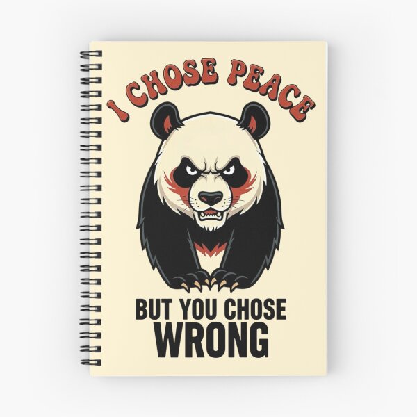 Item preview, I Chose Peace But You Chose Wrong Funny Angry Panda designed and sold by BooDesignStudio.