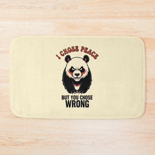 Item preview, I Chose Peace But You Chose Wrong Funny Angry Panda designed and sold by BooDesignStudio.