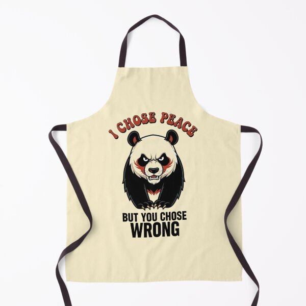 Item preview, I Chose Peace But You Chose Wrong Funny Angry Panda designed and sold by BooDesignStudio.