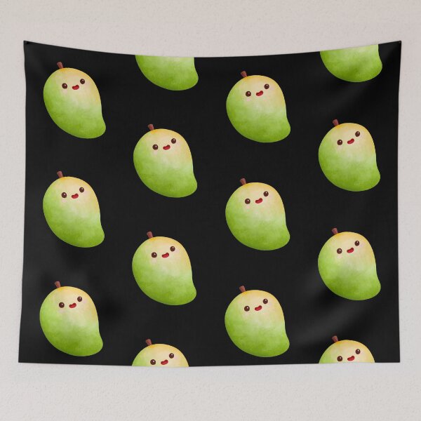 Item preview, Cute Kawaii Green Mango Chibi Fruit Sticker | Adorable Tropical Fruit Character designed and sold by FestivityFinds.