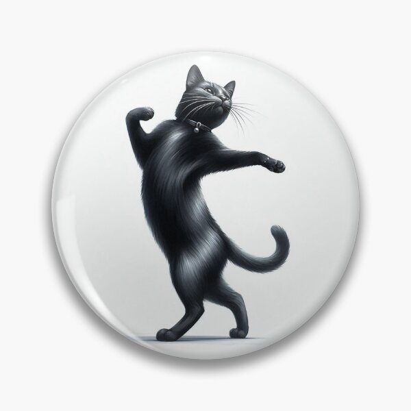 Item preview, Sleek Black Cat Dancing on Hind Legs Watercolor designed and sold by Pioneer Spirit Market.