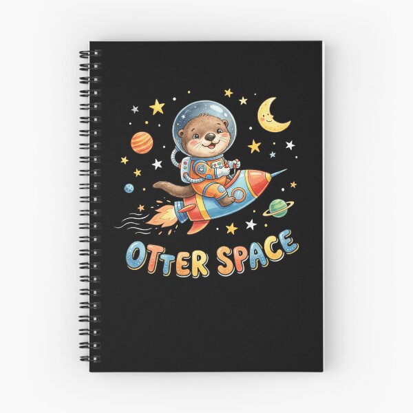 Item preview, OTTER SPACE Adorable Astronaut Otter Flying Rocket designed and sold by snowry.