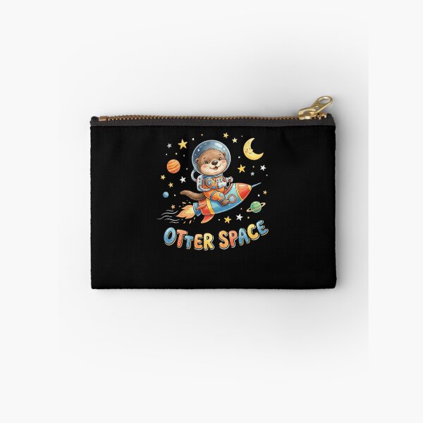 Item preview, OTTER SPACE Adorable Astronaut Otter Flying Rocket designed and sold by snowry.