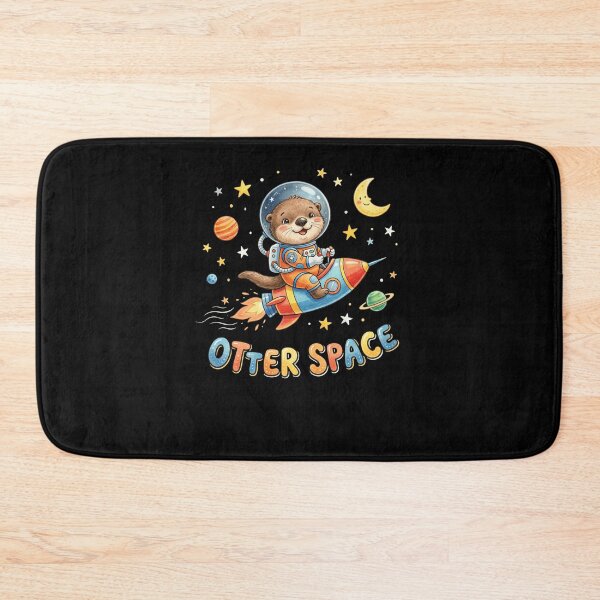 Item preview, OTTER SPACE Adorable Astronaut Otter Flying Rocket designed and sold by snowry.
