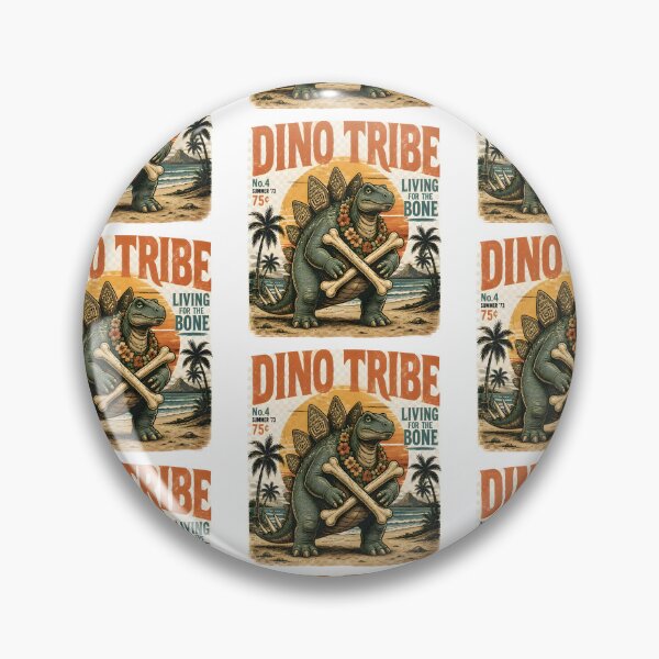 Item preview, Dino Tribe Beach Warrior Vintage Art designed and sold by PreeCha Art & Co..