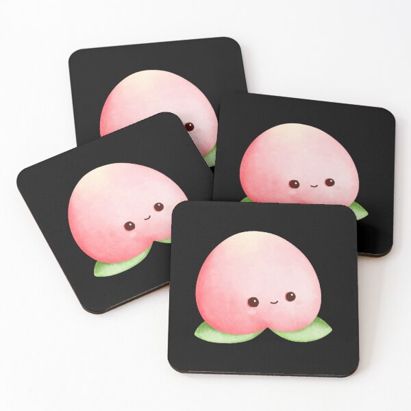 Item preview, Cute Kawaii Peach Chibi Fruit Sticker | Adorable Pastel Pink Peach Cartoon designed and sold by FestivityFinds.