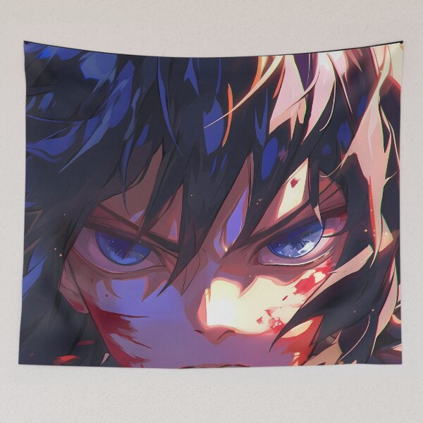 Item preview, Giyu Tomioka Demon Slayer Radiant Blue Stare designed and sold by MicaheHaffner.