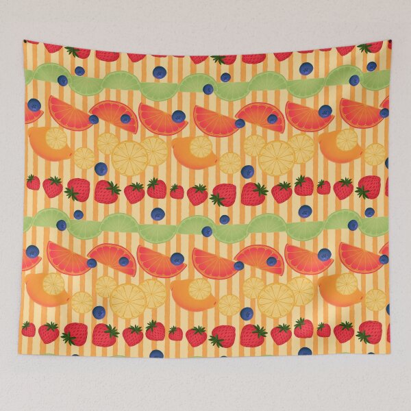 Item preview, Bright Fruit Stripe Lane designed and sold by watthouse.