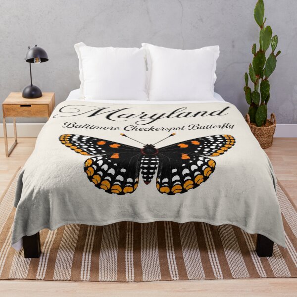 Item preview, Maryland Baltimore Checkerspot Butterfly – State Butterfly Art Print designed and sold by The-Drip-Studio.