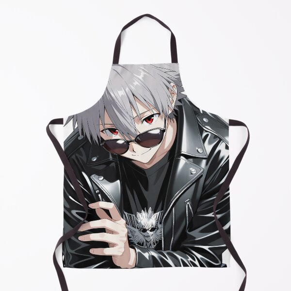 Item preview, Kaworu Nagisa Neon Genesis Evangelion Dark Leather Closeup designed and sold by MicaheHaffner.