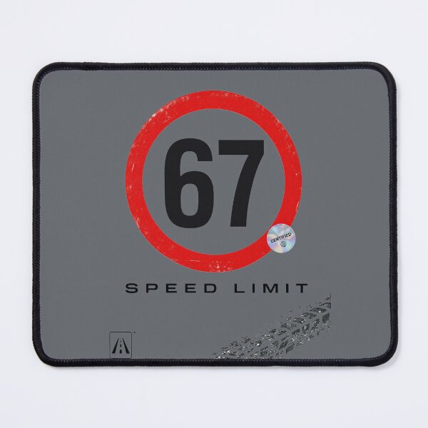 Item preview, Speed Limit 67 Funny Car Meme designed and sold by IvoryArtDesign.