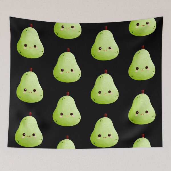 Item preview, Cute Kawaii Pear Chibi Fruit Sticker | Adorable Green Pear Cartoon Character designed and sold by FestivityFinds.