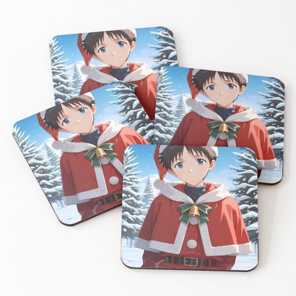 Item preview, Shinji Ikari Neon Genesis Evangelion Winter Bell Santa Look designed and sold by MicaheHaffner.