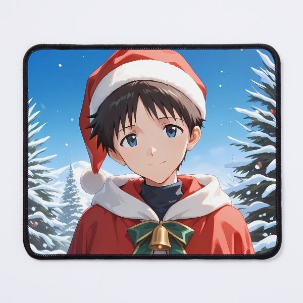 Item preview, Shinji Ikari Neon Genesis Evangelion Winter Bell Santa Look designed and sold by MicaheHaffner.