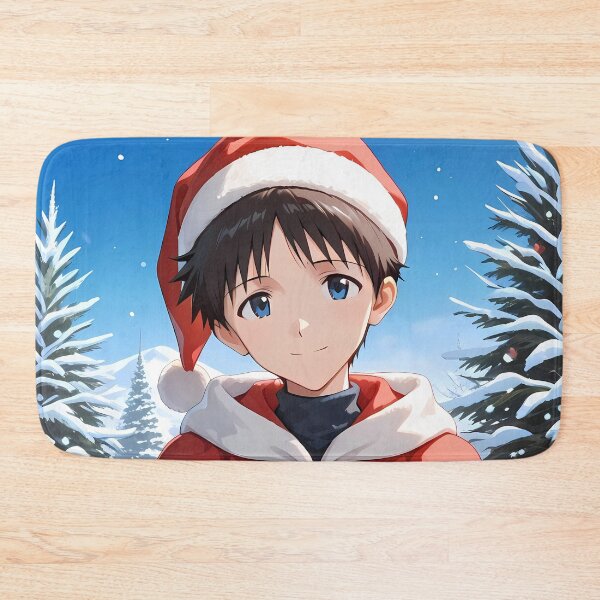 Item preview, Shinji Ikari Neon Genesis Evangelion Winter Bell Santa Look designed and sold by MicaheHaffner.