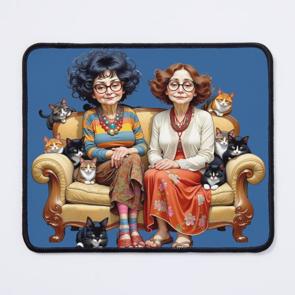 Item preview, Comical Lady Friends with Cats #2 designed and sold by Beyond The Canvas.