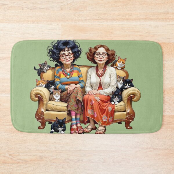 Item preview, Comical Lady Friends with Cats #2 designed and sold by Beyond The Canvas.
