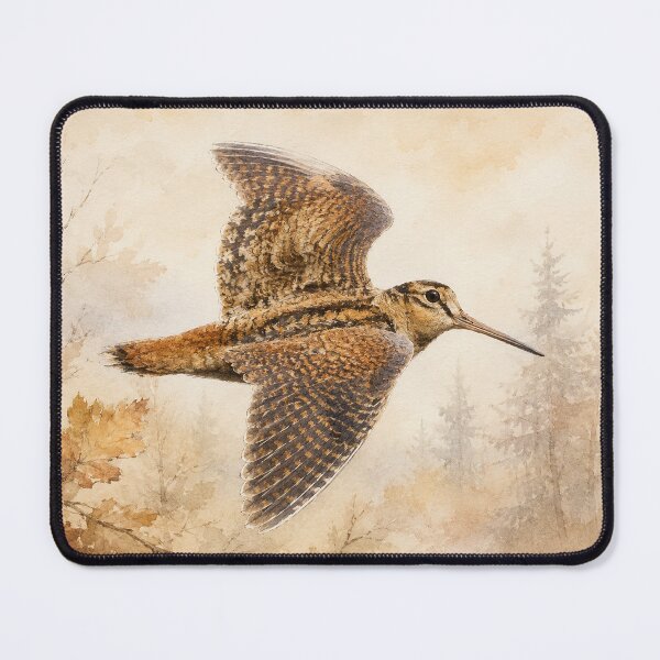 Item preview, Woodcock in Flight , Autumn Woodland Nature Art designed and sold by TammyHunterArt.