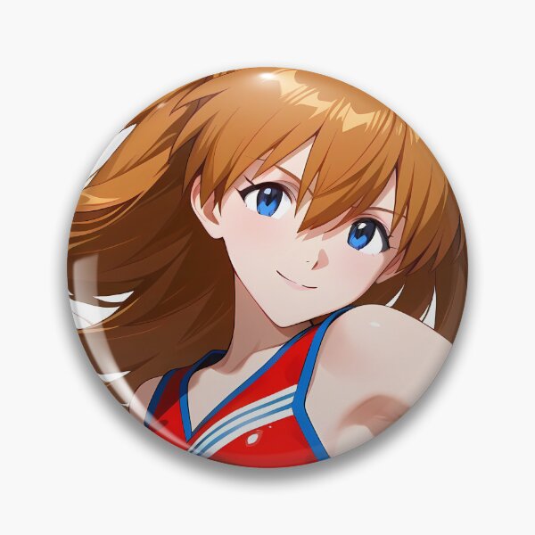 Item preview, Asuka Langley Soryu Neon Genesis Evangelion Cheerleader Closeup designed and sold by MicaheHaffner.