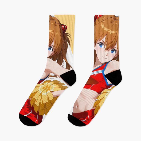 Item preview, Asuka Langley Soryu Neon Genesis Evangelion Cheerleader Closeup designed and sold by MicaheHaffner.
