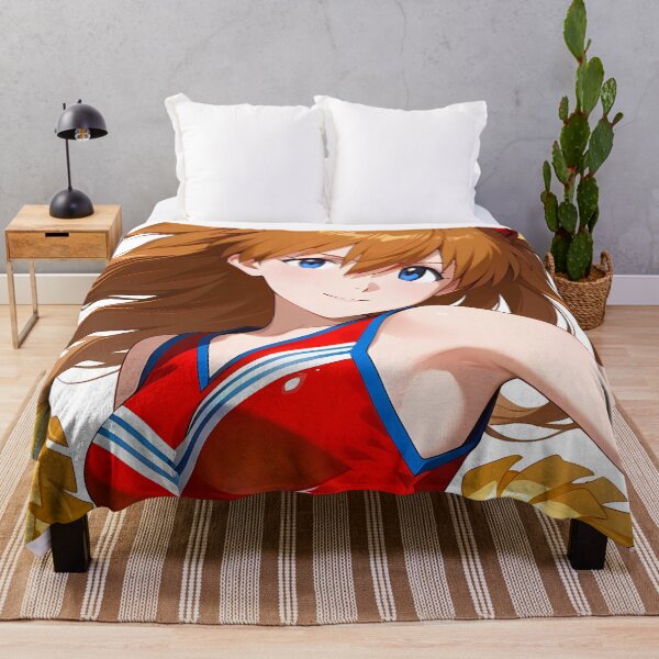 Item preview, Asuka Langley Soryu Neon Genesis Evangelion Cheerleader Closeup designed and sold by MicaheHaffner.