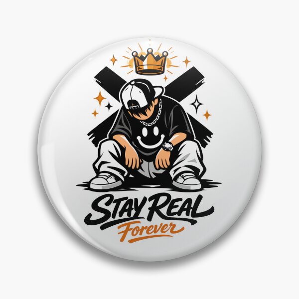 Item preview, Stay Real Forever Streetwear Urban Character Illustration designed and sold by StormVape.