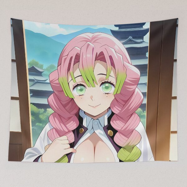 Item preview, Mitsuri Kanroji Demon Slayer Temple View Hashira Smile designed and sold by MicaheHaffner.