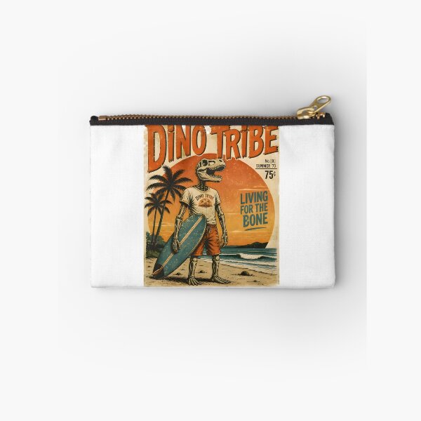 Item preview, Retro Dinosaur Skeleton Surfer Poster designed and sold by PreeCha Art & Co..