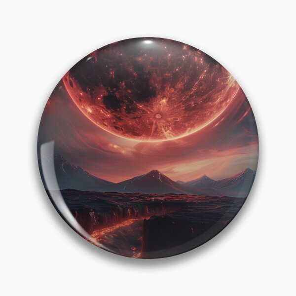 Item preview, Crimson Blood Moon Above Volcanic World designed and sold by QuantumDrift.