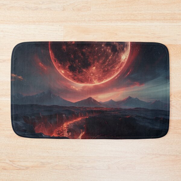 Item preview, Crimson Blood Moon Above Volcanic World designed and sold by QuantumDrift.