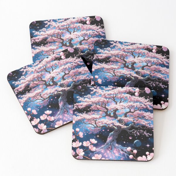 Item preview, Cosmic Sakura Tree | Celestial Cherry Blossom Galaxy Art designed and sold by Mystic & Celestial Art.