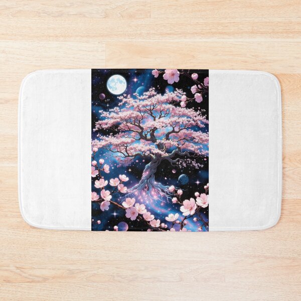 Item preview, Cosmic Sakura Tree | Celestial Cherry Blossom Galaxy Art designed and sold by Mystic & Celestial Art.