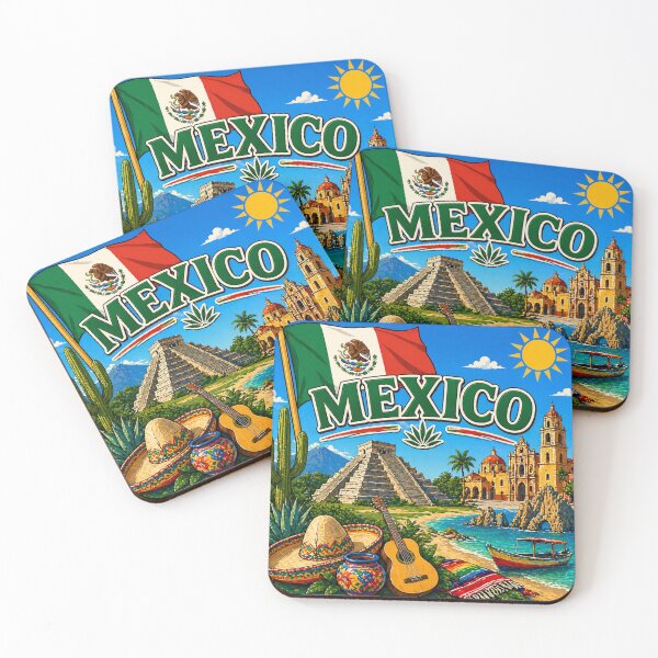 Item preview, Mexico with Flag designed and sold by Myra365Art.