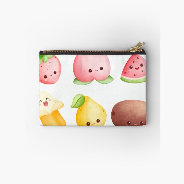Item preview, Cute Kawaii Fruit Sticker Sheet | Watercolor Strawberry Peach Banana Collection designed and sold by FestivityFinds.